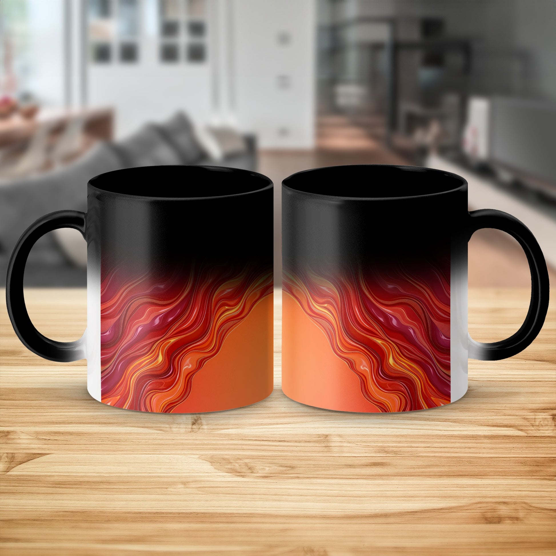 Vibrant Abstract Red and Black Gradient Mug product type