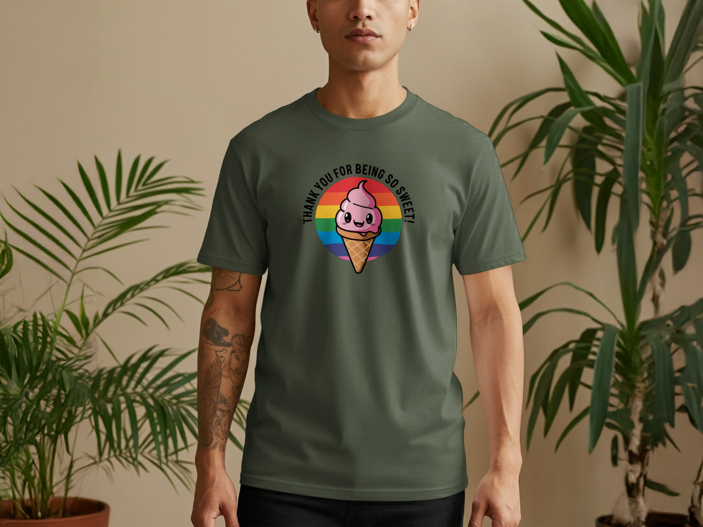 Thank You For Being So Sweet Ice Cream Cone Graphic product type