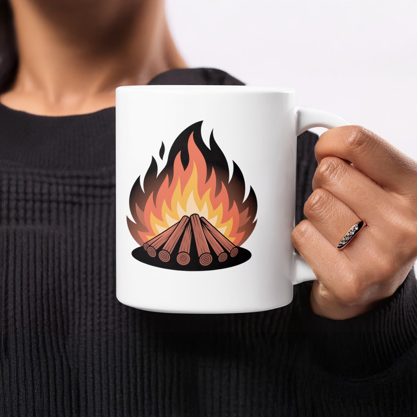 Cozy Campfire Graphic Ceramic Mug product