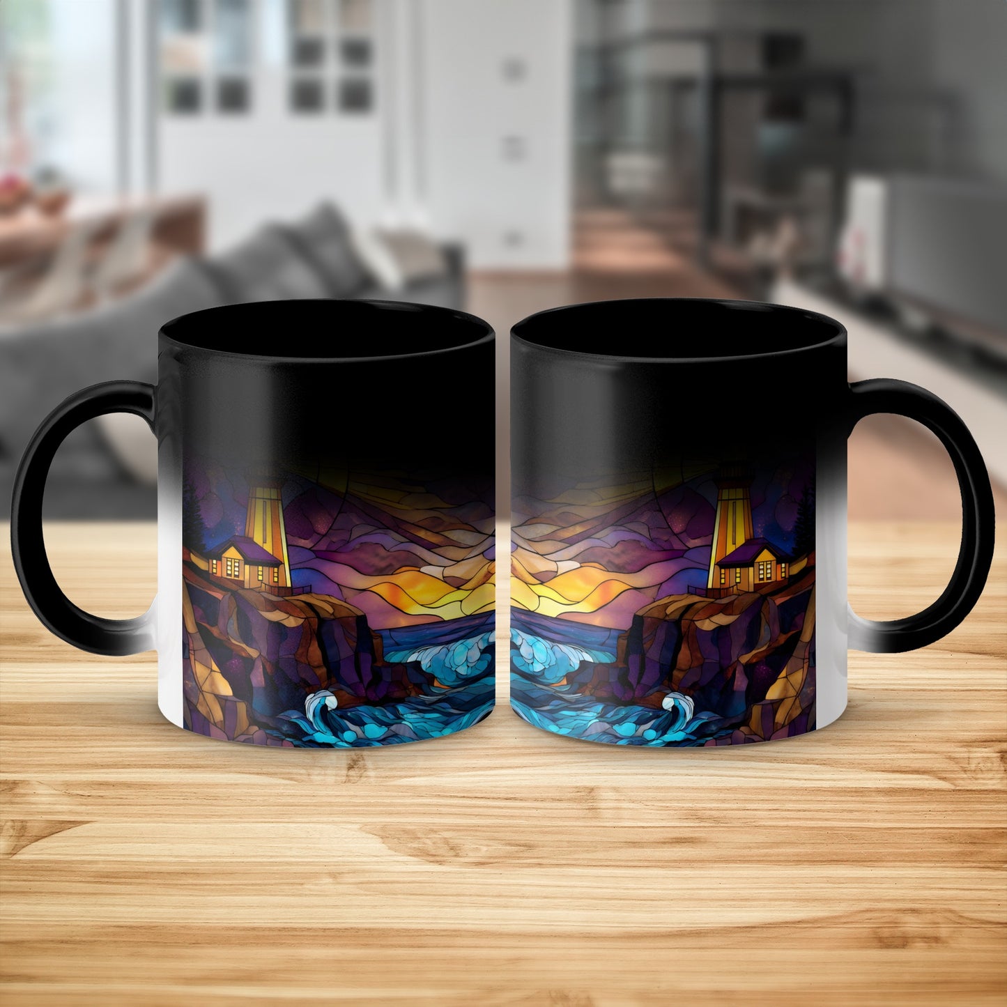 Artistic Vibrant Lighthouse Scenic Design Mug product