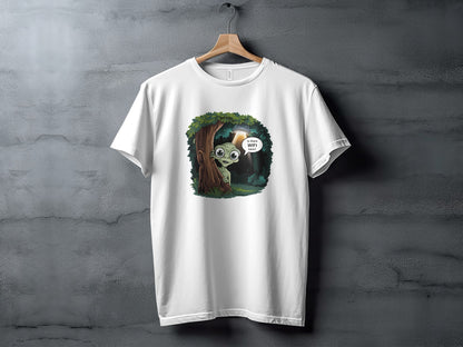 Adorable Creature Design On Cute White T-Shirt product type