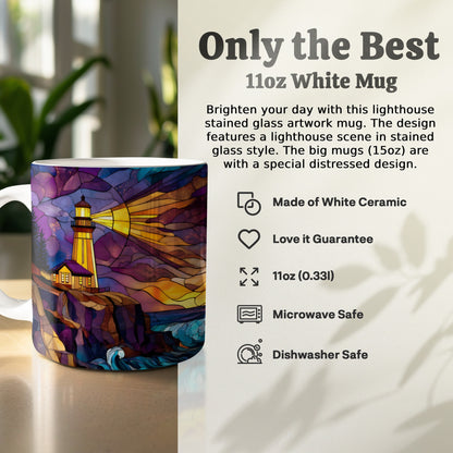 Brighten Your Day Lighthouse 11oz White Mug product