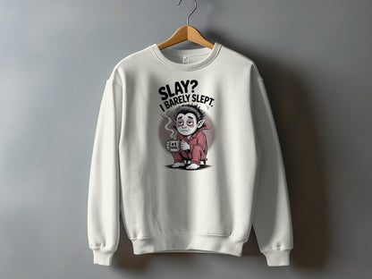 Slay I Barely Slept Vampire Graphic Sweatshirt product type