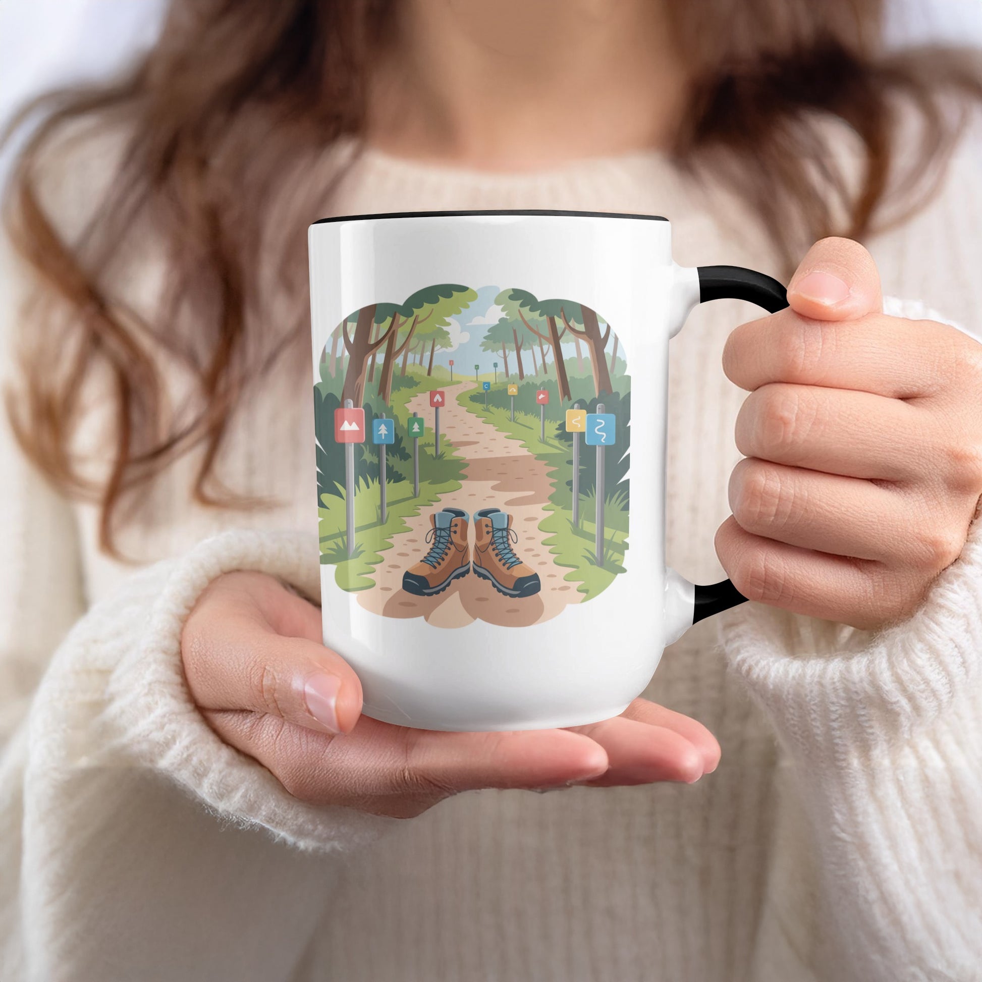 Scenic Hiking Trail Artwork on Ceramic Mug product
