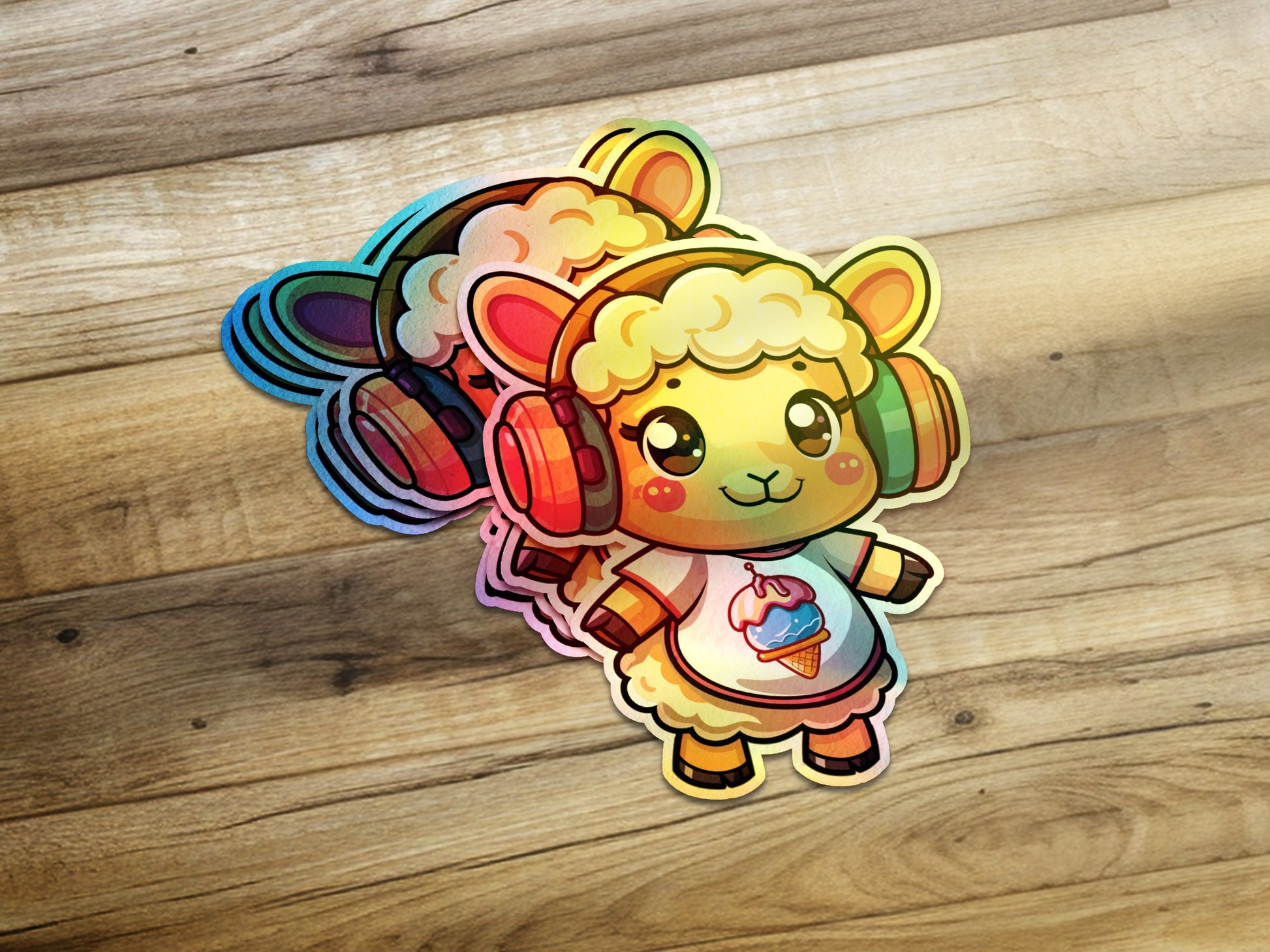 Adorable Ice Cream Lamb Sticker product type