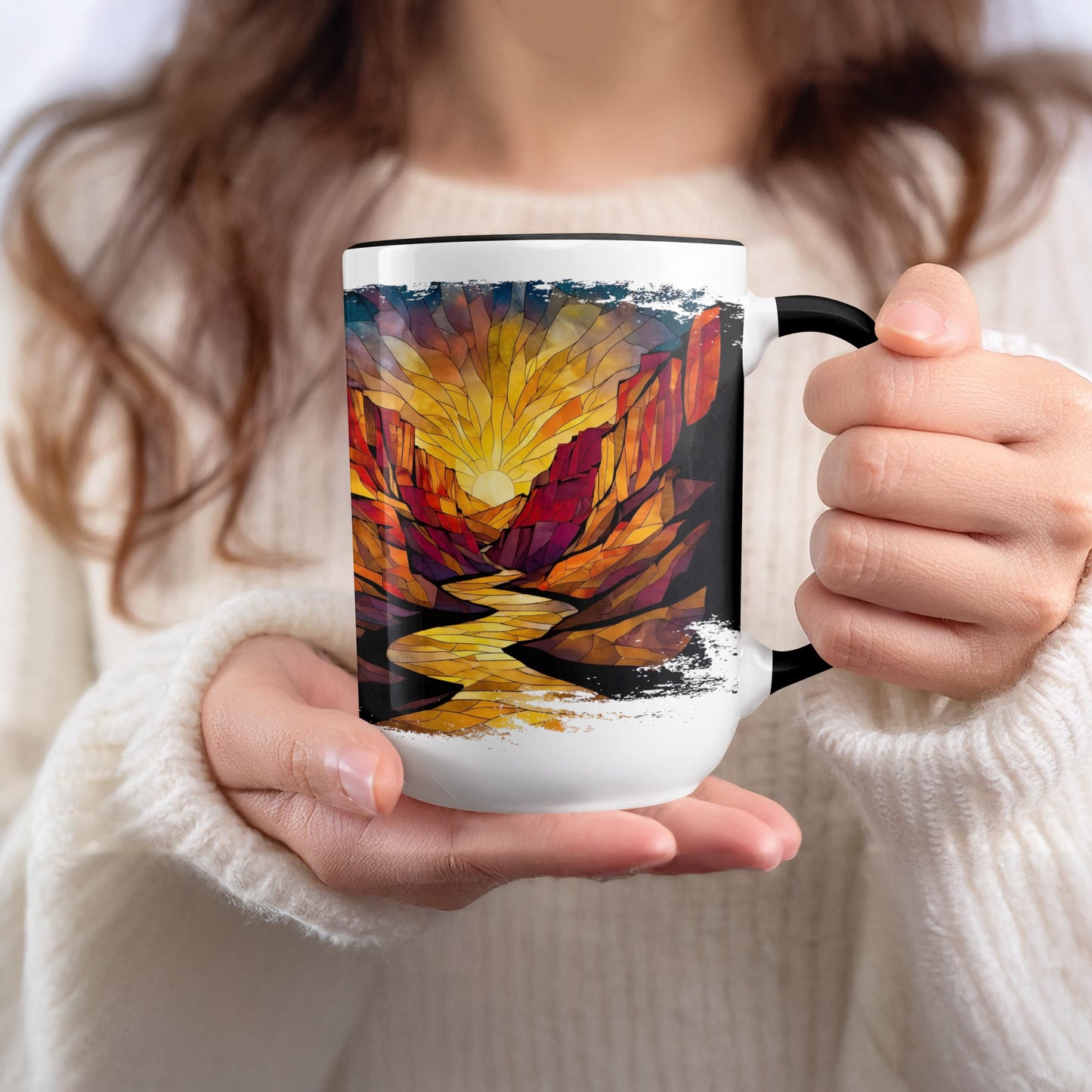 Stunning Abstract Landscape Mug Design Product Type