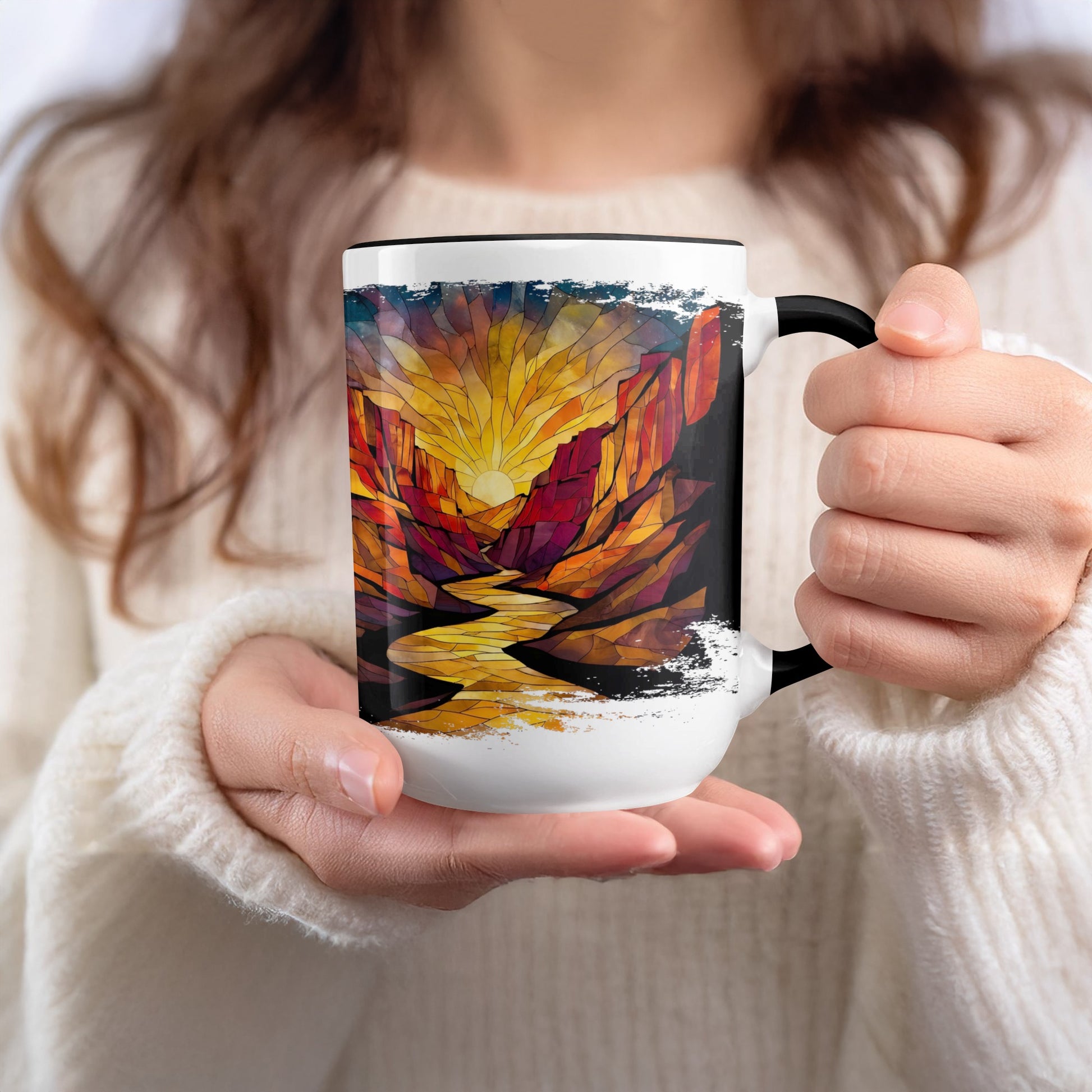 Stunning Abstract Landscape Mug Design Product Type
