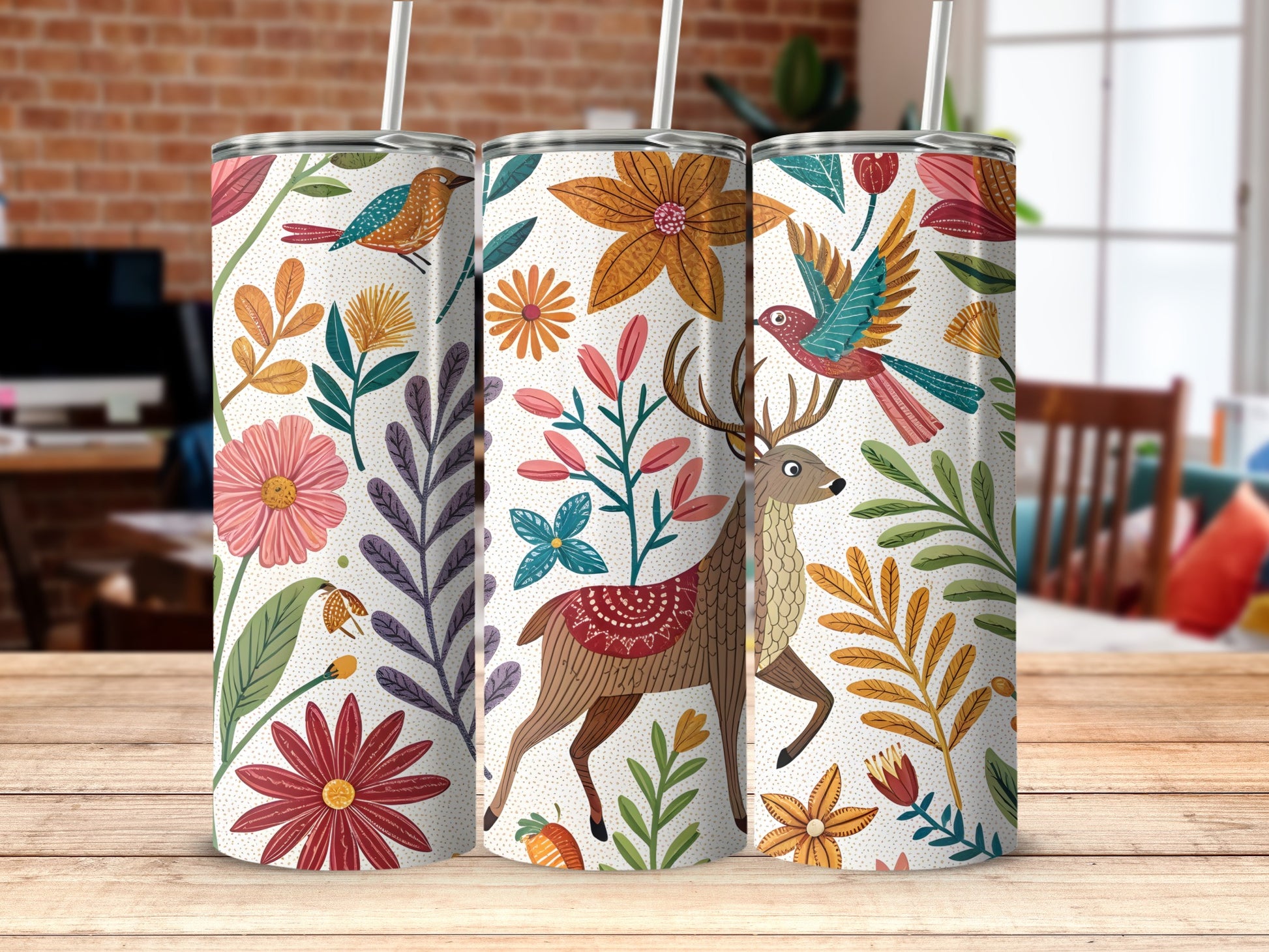 Colorful Nature Design Stainless Steel Tumbler product