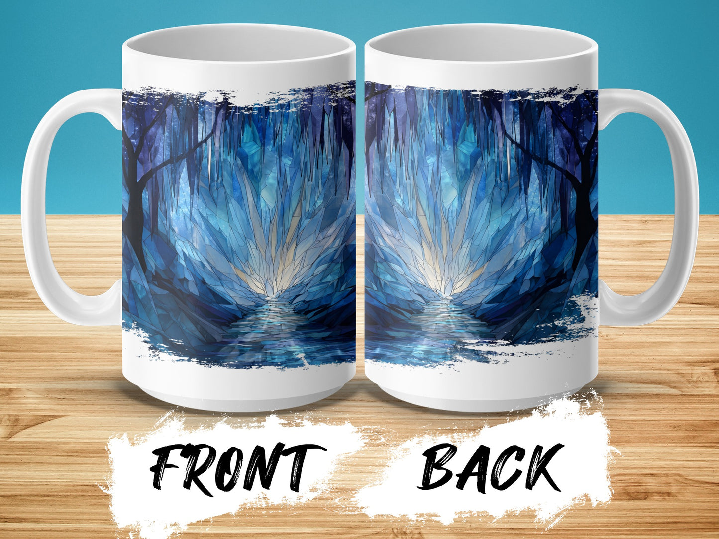 Stunning Blue Abstract Art Design Coffee Mug product