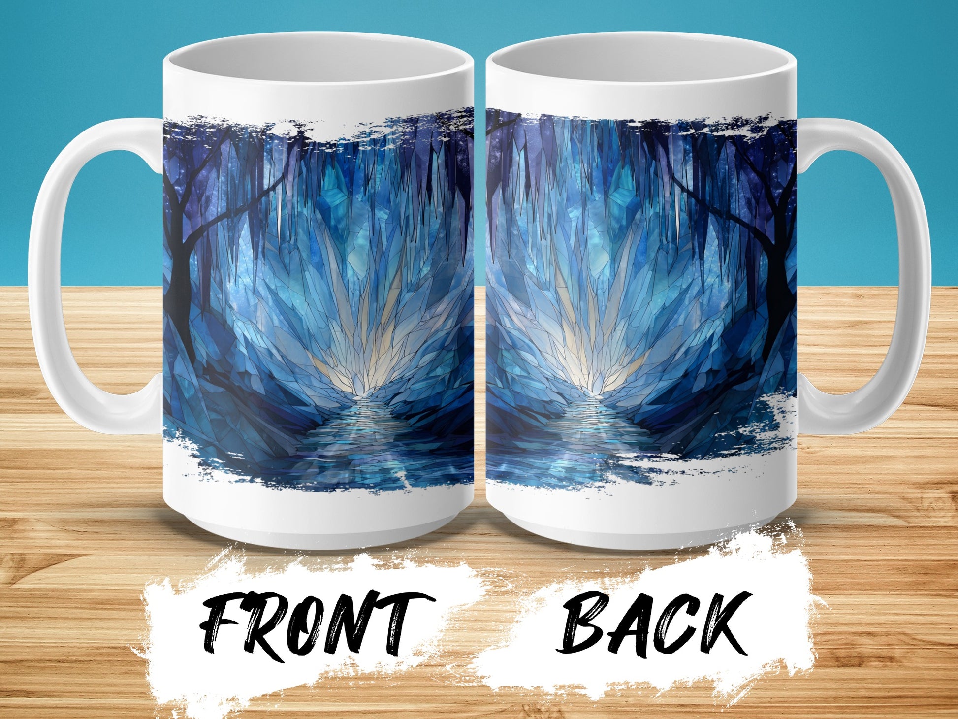 Stunning Blue Abstract Art Design Coffee Mug product