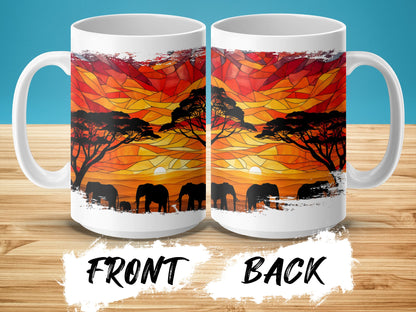 African Safari Scene Printed Ceramic Mug product