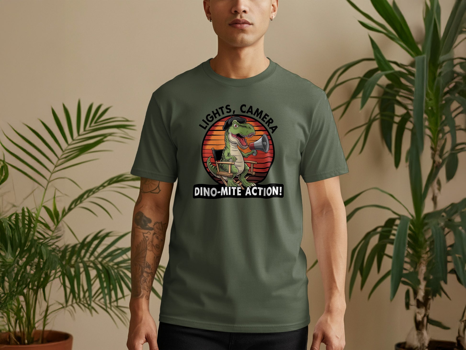 Lights Camera Dino-Mite Action Graphic T-Shirt Product