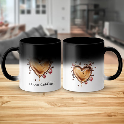 Heart Coffee Art I Love Coffee Mug product type