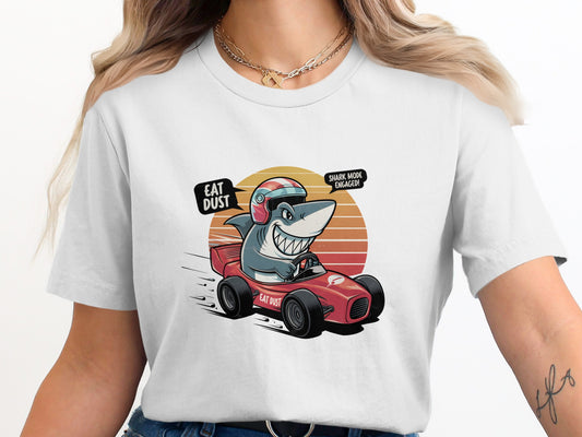 Eat Dust Shark Mood Engaged Graphic T-shirt product type
