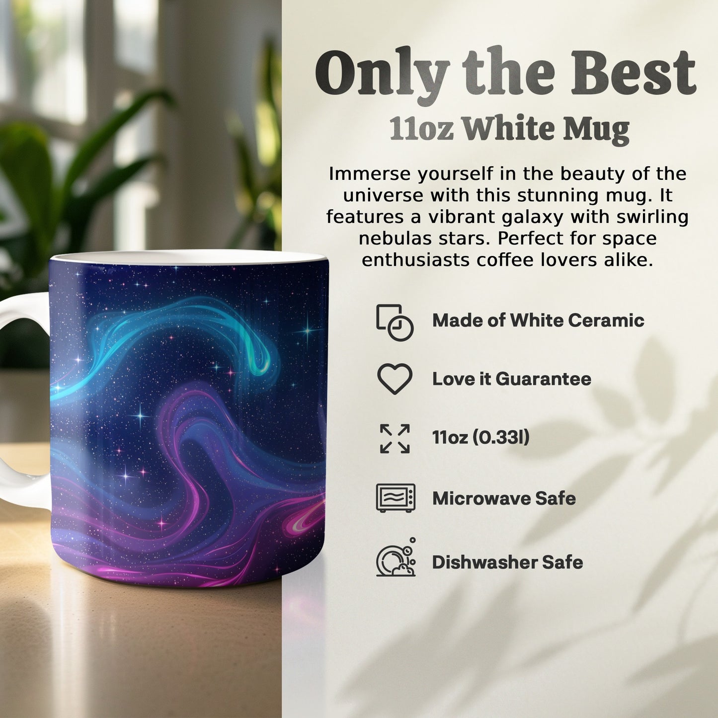 Stunning Vibrant Galaxy Swirling Nebulas Mug product