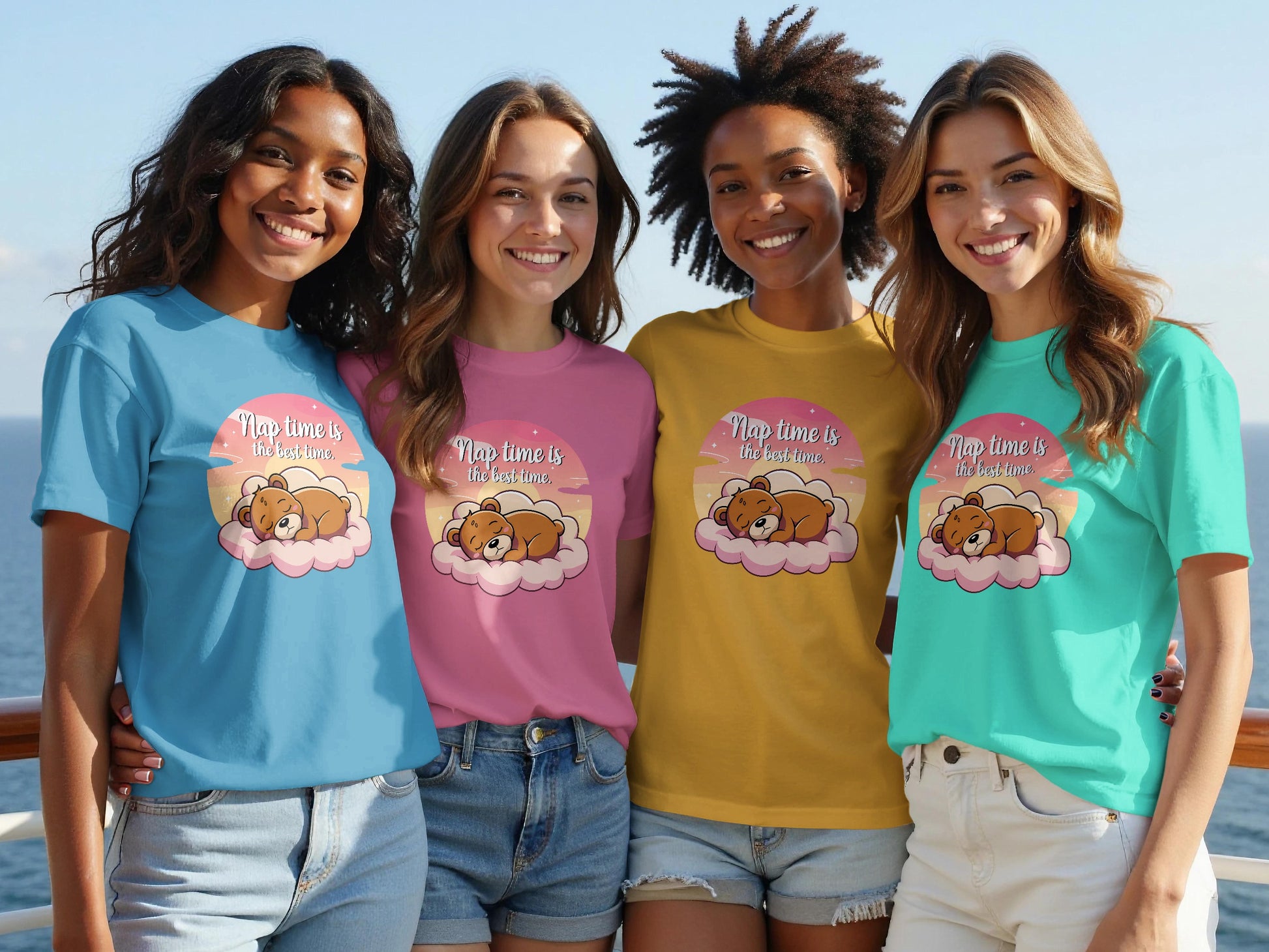 Nap Time Is The Best Time Ladies Shirt product