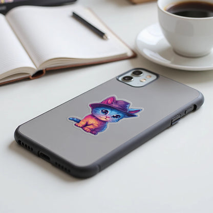 Cute Cartoon Cat with Hat Phone Case product type