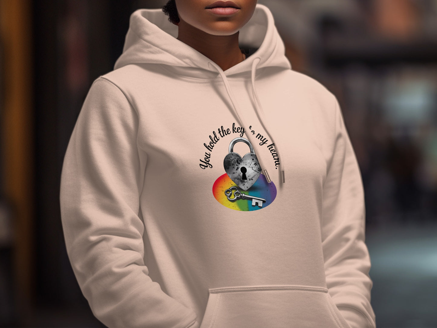 You Hold The Key To My Heart Rainbow Lock Hoodie product