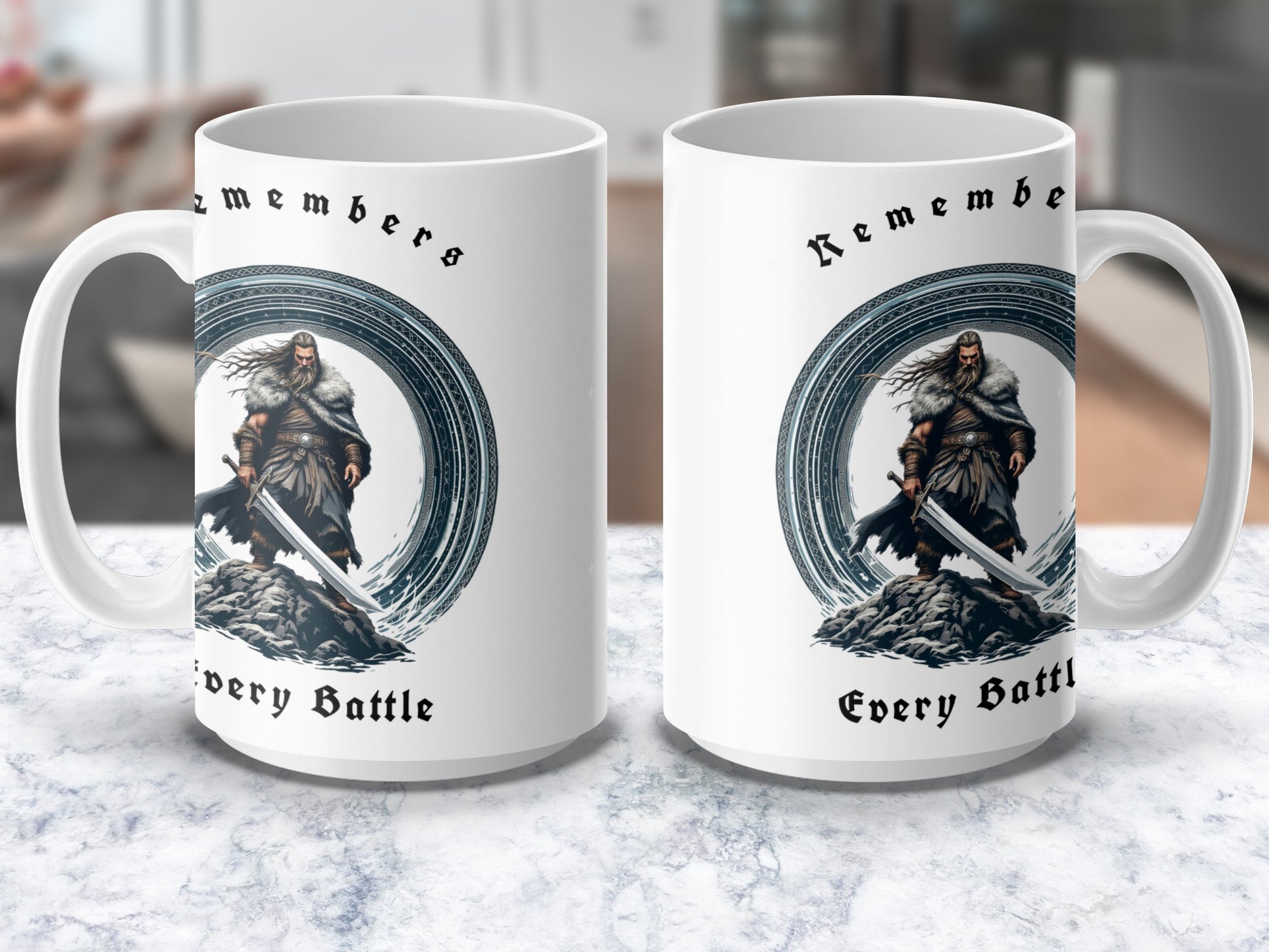 Fantasy Warrior Mug, Epic Battle Knight Artwork, Collectible Coffee Cup, Unique Gift Idea for Gamers