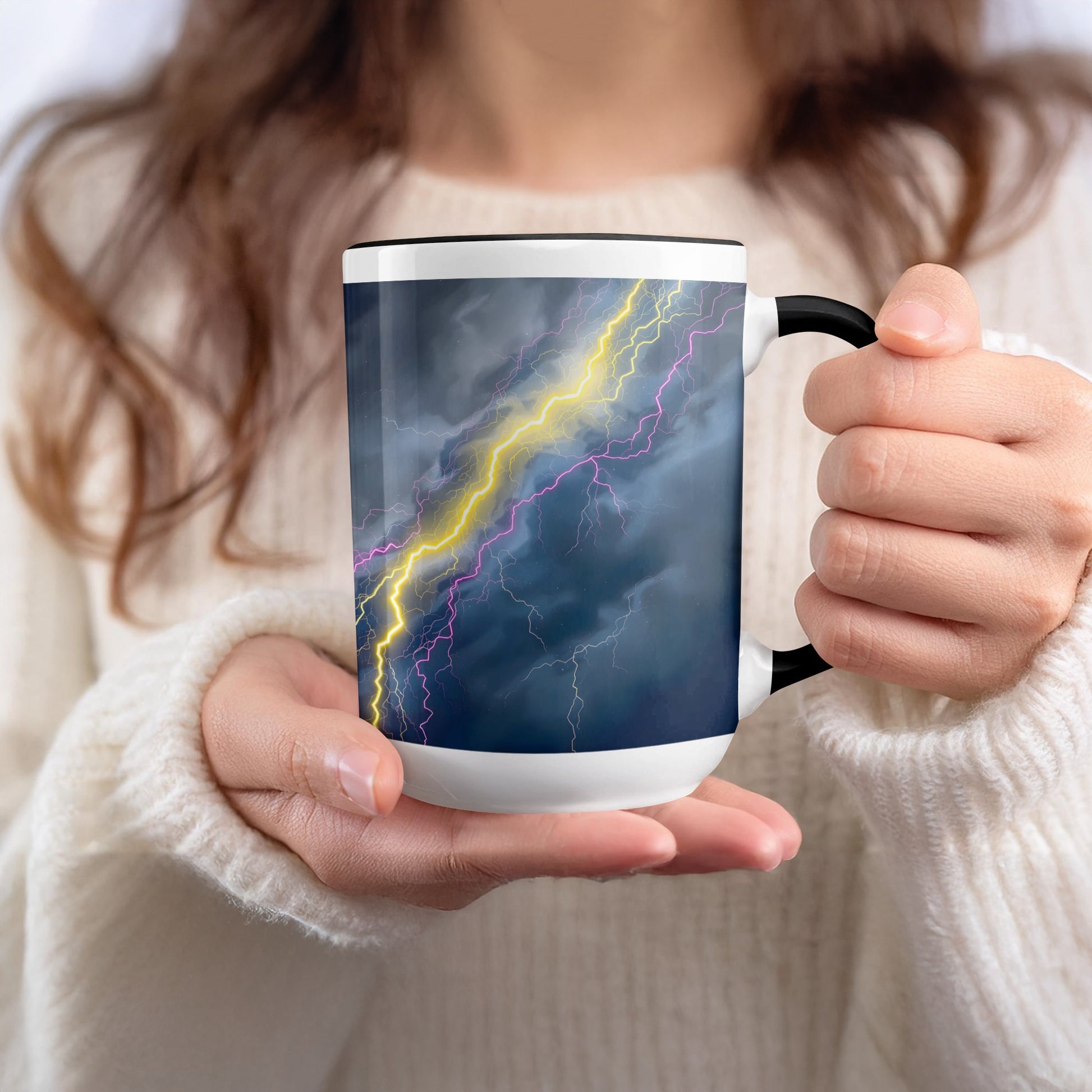 Stormy Lightning Sky Print Mug product