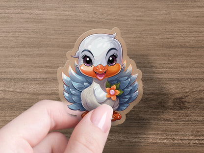Cute Duck Cartoon Character Print Sticker product type