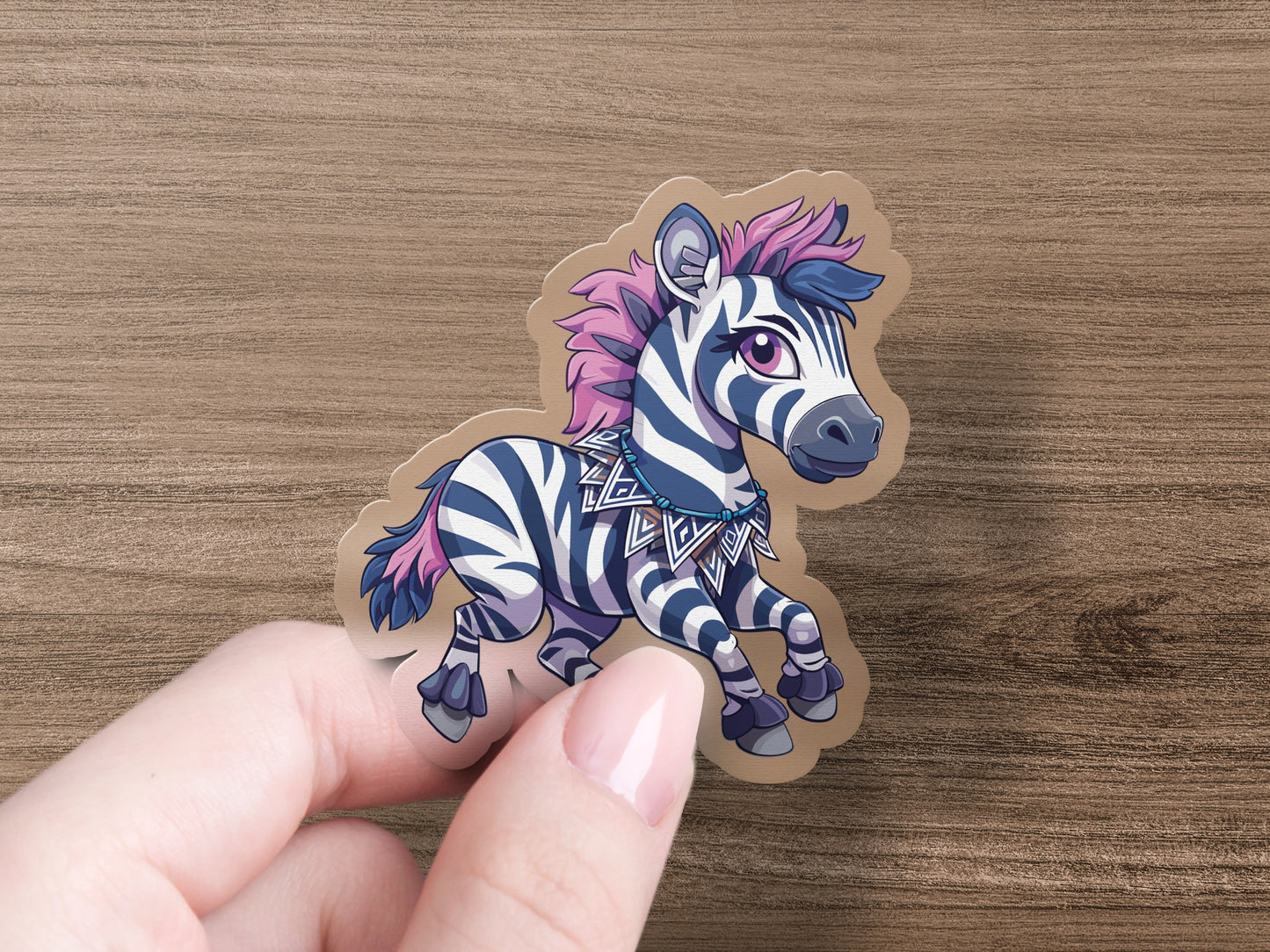 Colorful Zebra Art Sticker Vibrant Nature Decor product type