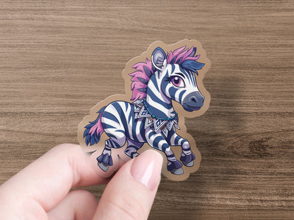 Colorful Zebra Art Sticker Vibrant Nature Decor product type