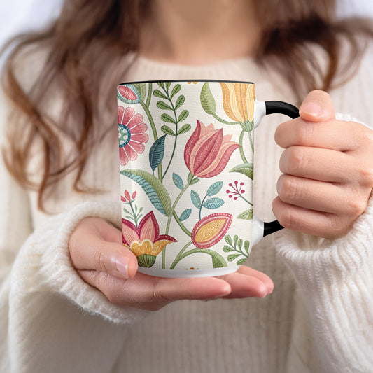 Floral Patterned Mug with Colourful Flowers product