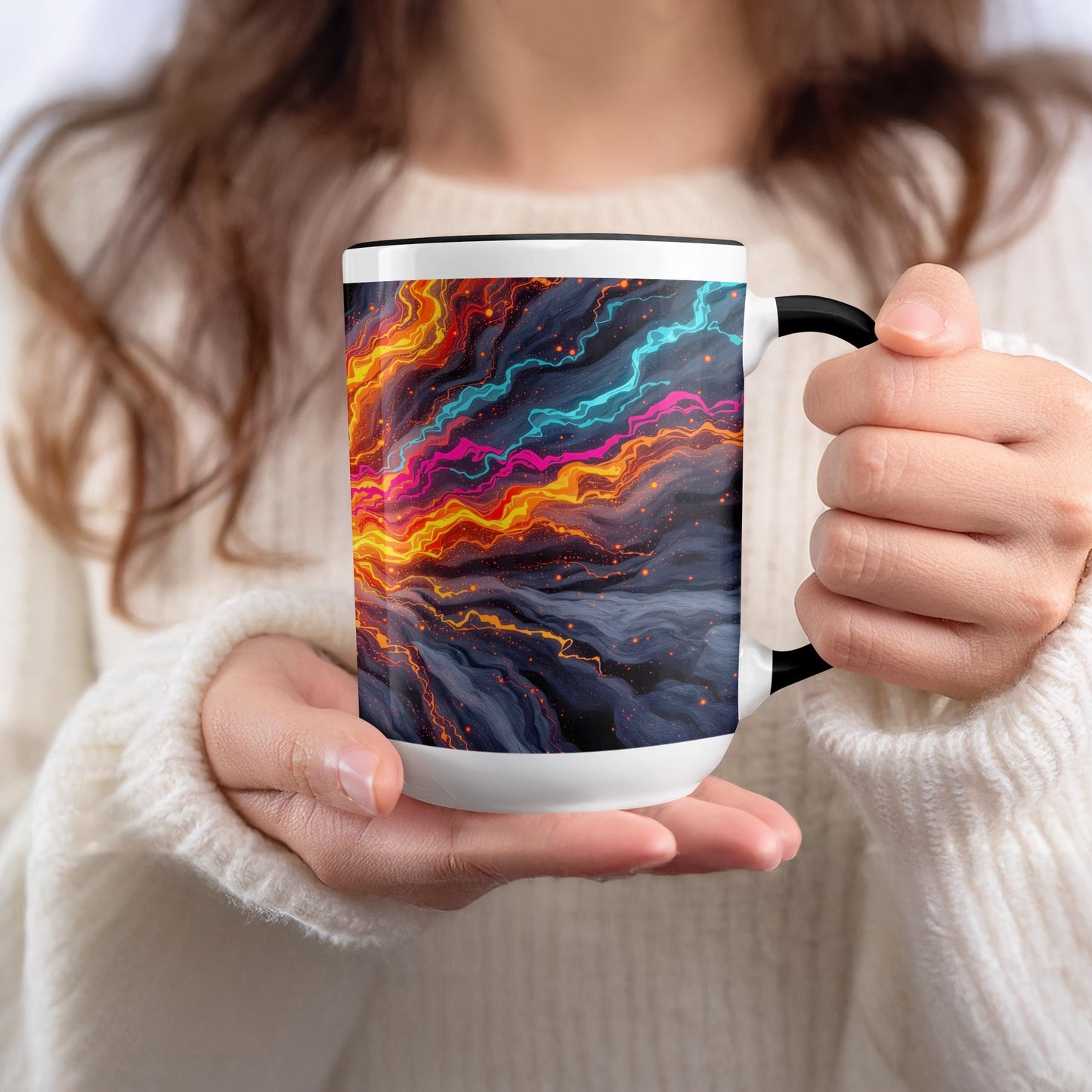 Vibrant Abstract Art Pattern Ceramic Mug product type