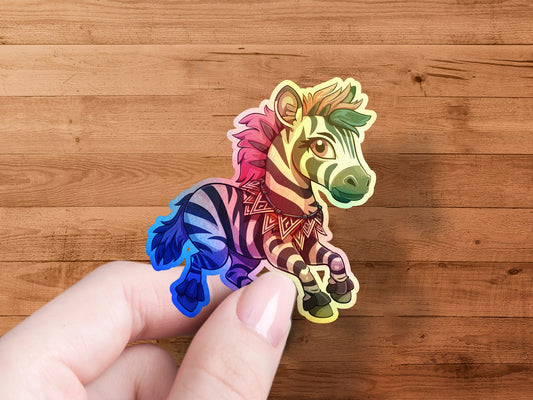 Colorful Zebra Art Sticker Unique Collection product
