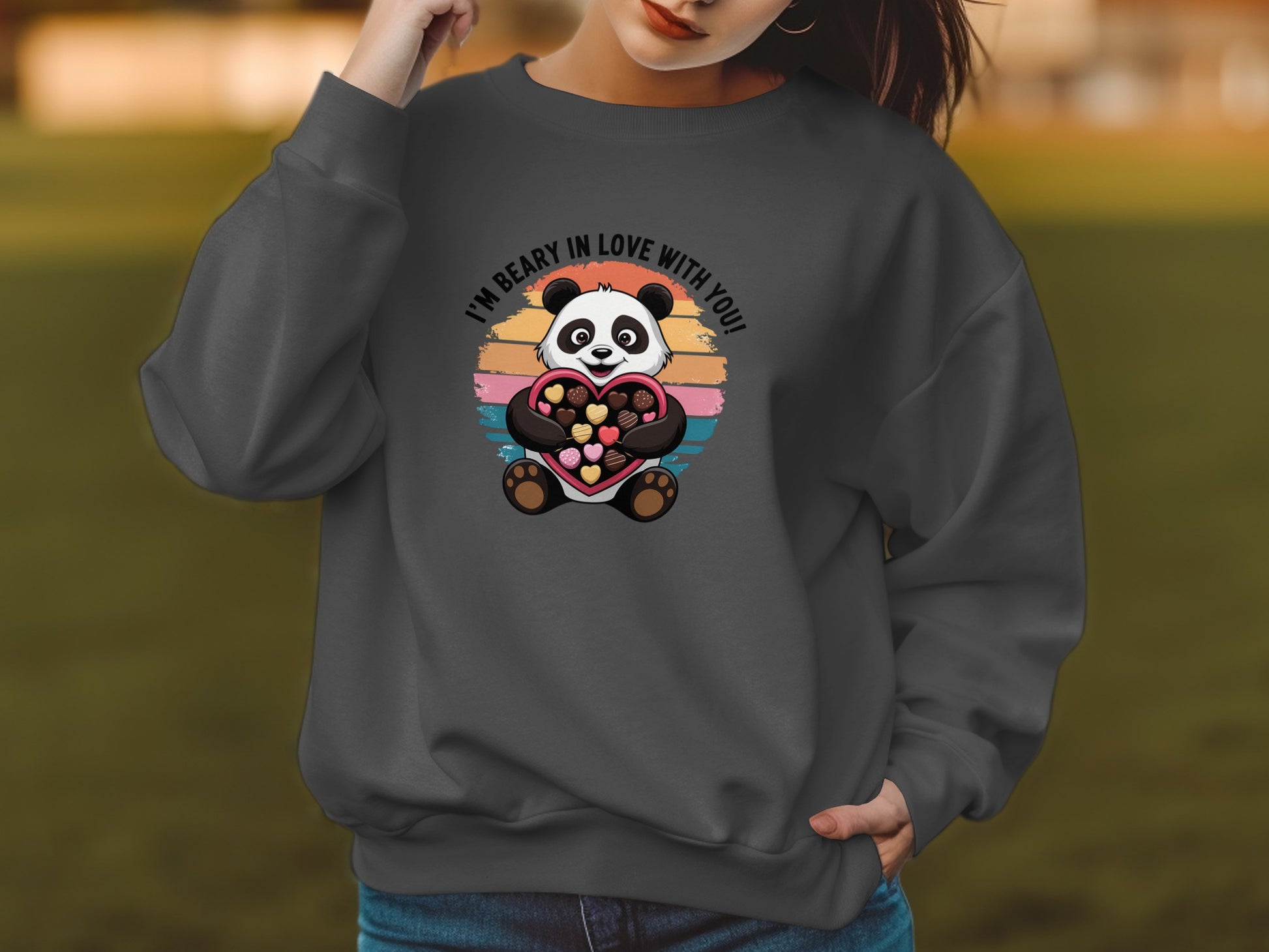I'm Beary In Love With You Panda Sweatshirt product
