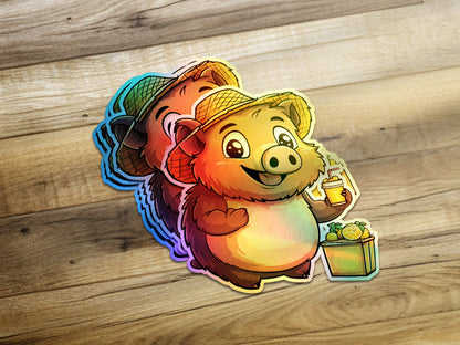 Cute Cartoon Bear Character Illustration Sticker product type