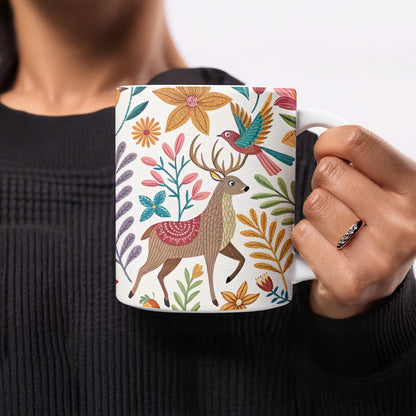 Colorful Floral and Animal Print Mug product