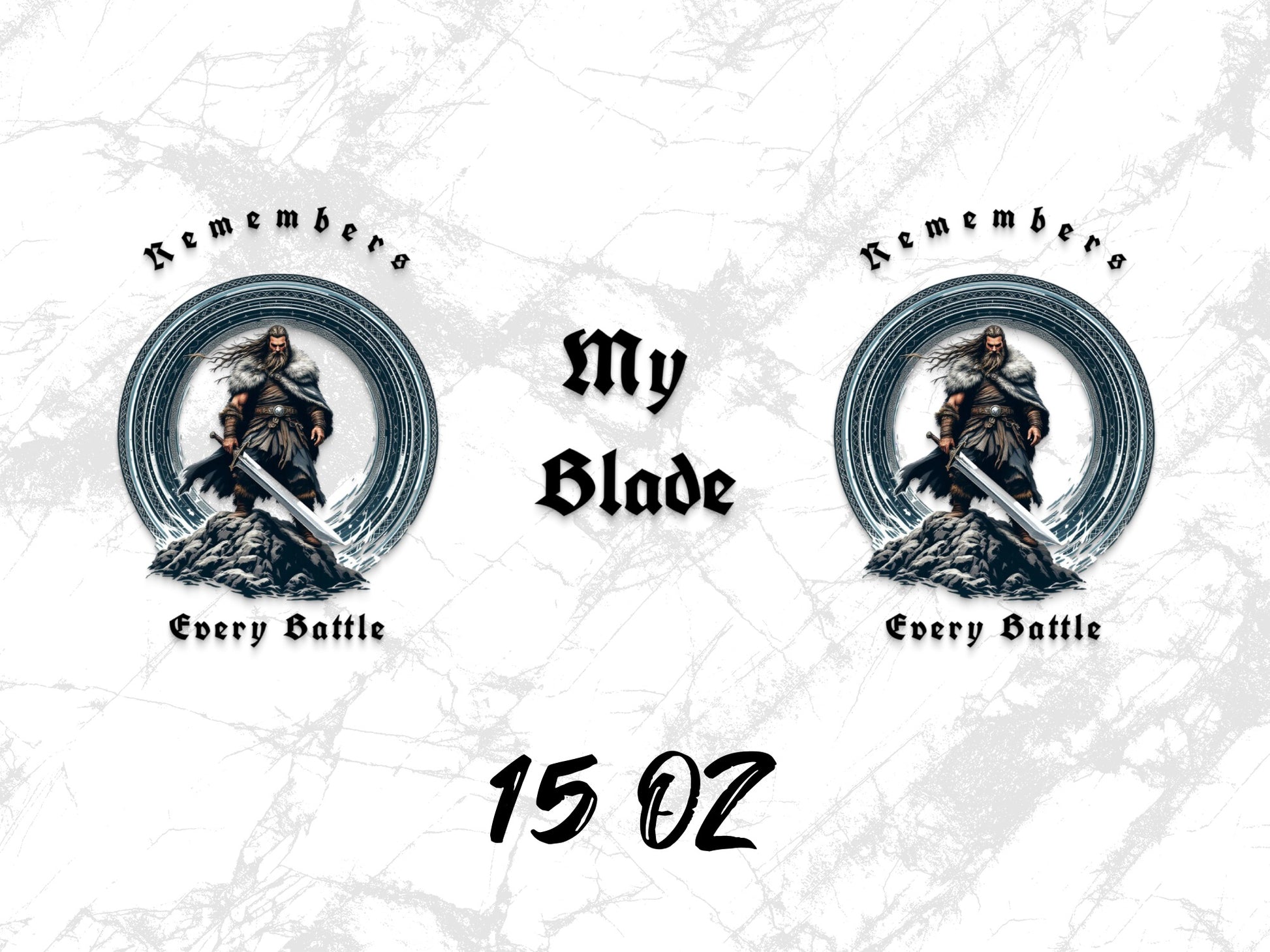 Remember My Blade Every Battle 15 oz Mug, Fantasy Warrior Art Coffee Cup, Unique Gift Idea