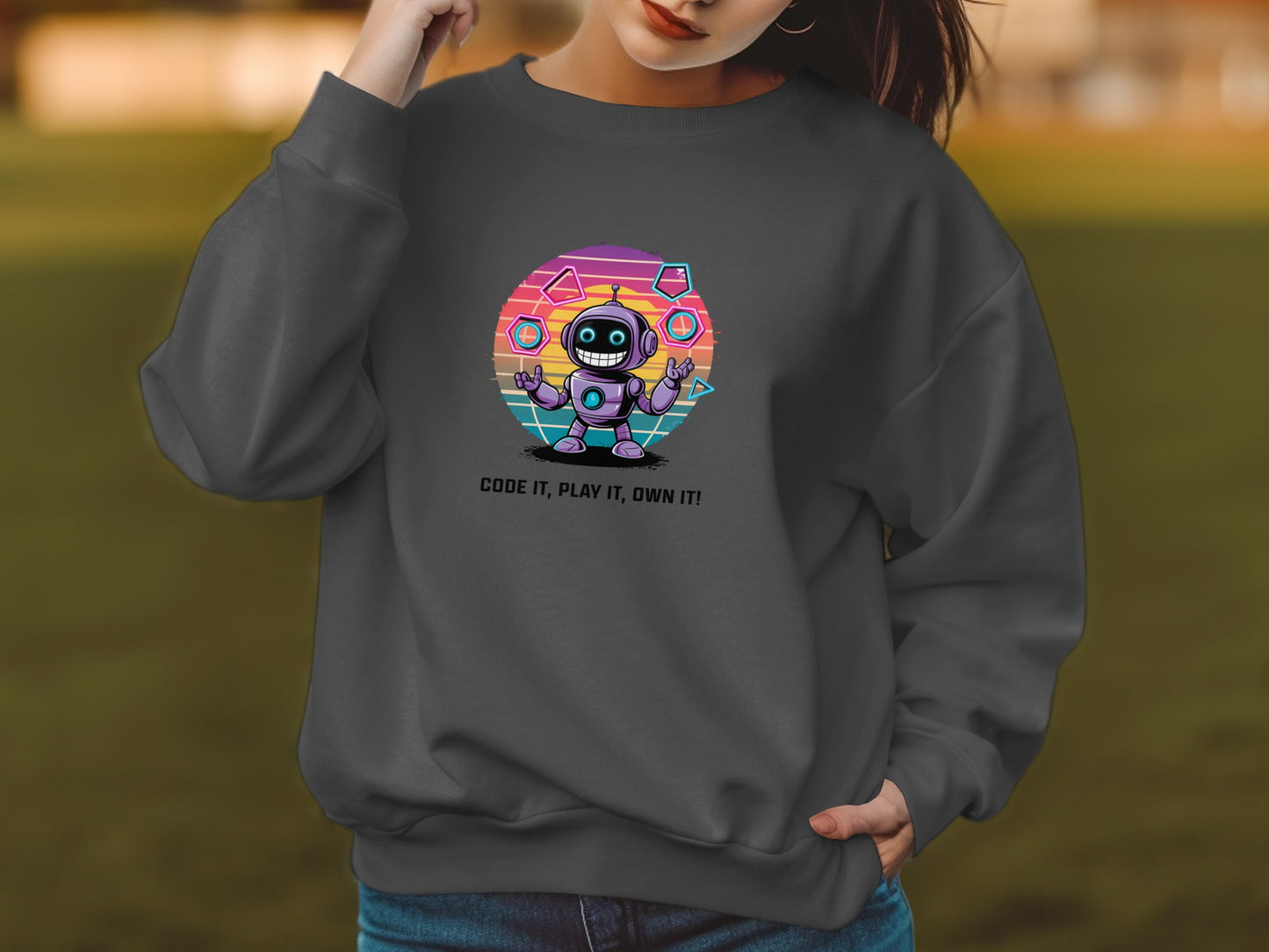 Code It Play It Own It Robot Design Sweatshirt product