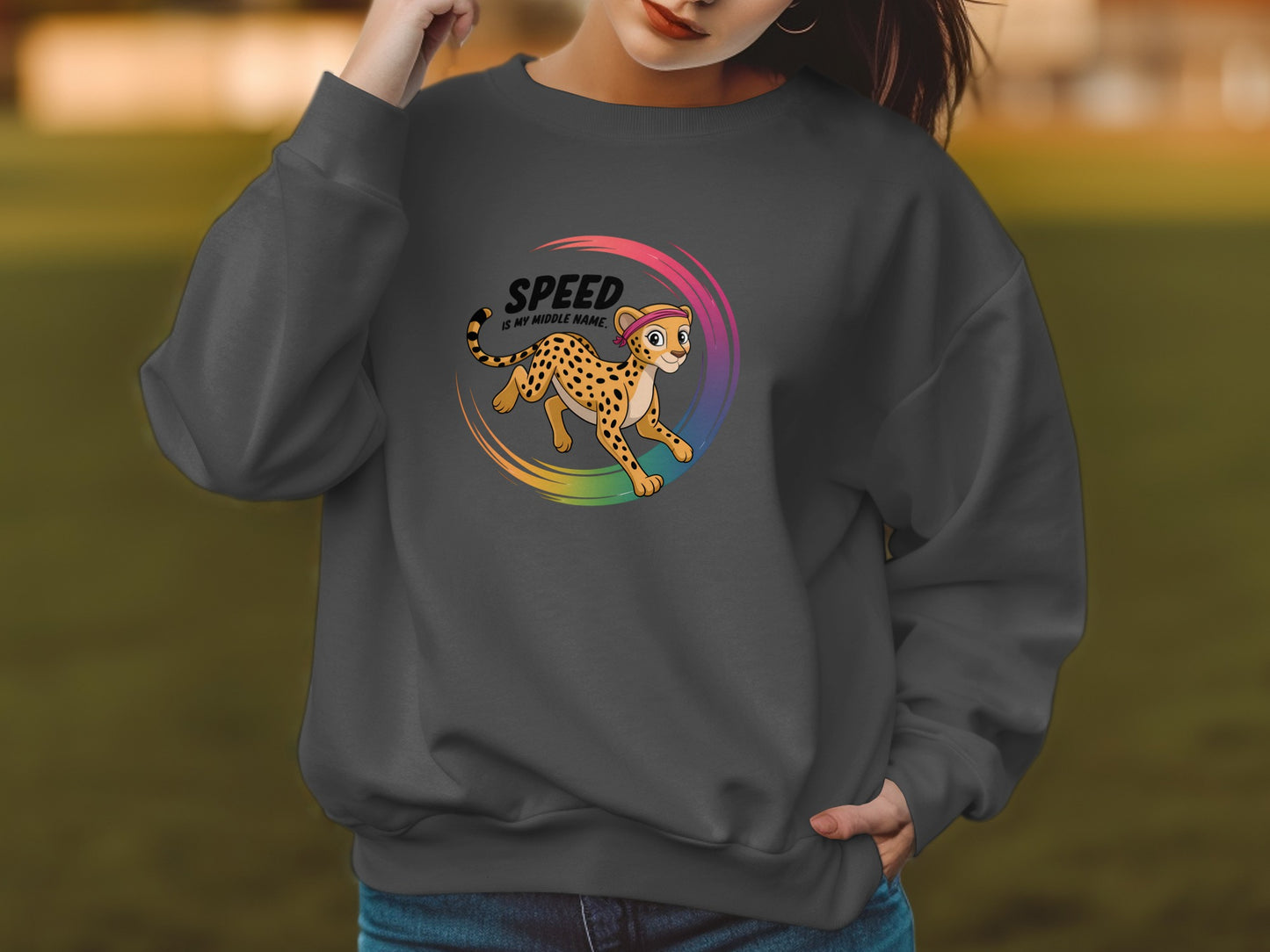 Speed My Middle Name Grey Sweatshirt product type