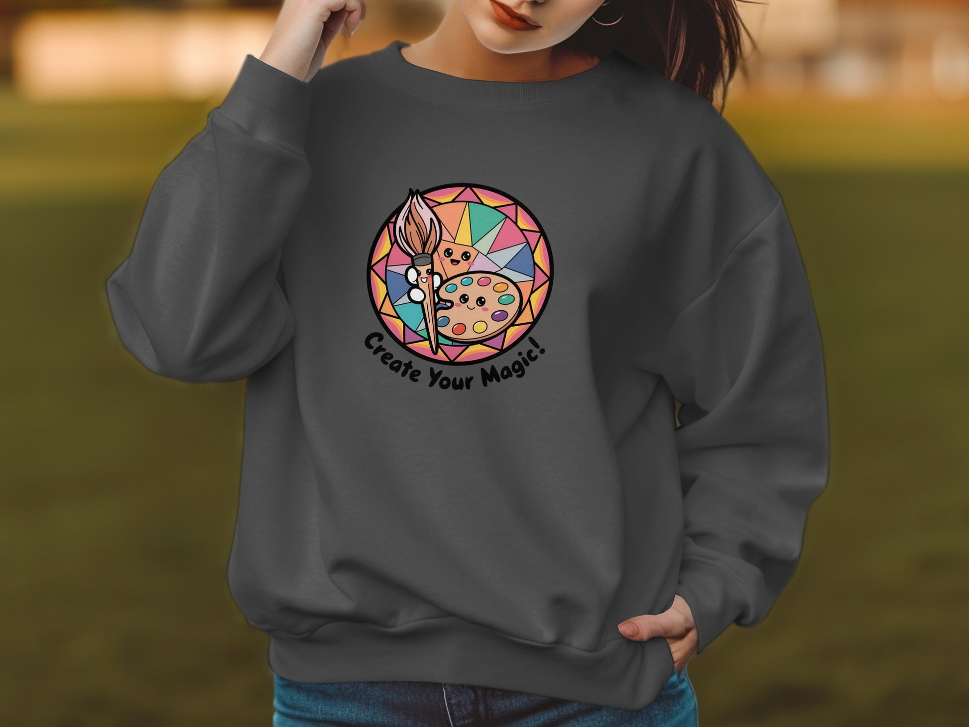 Create Your Magic Colorful Graphic Sweatshirt product