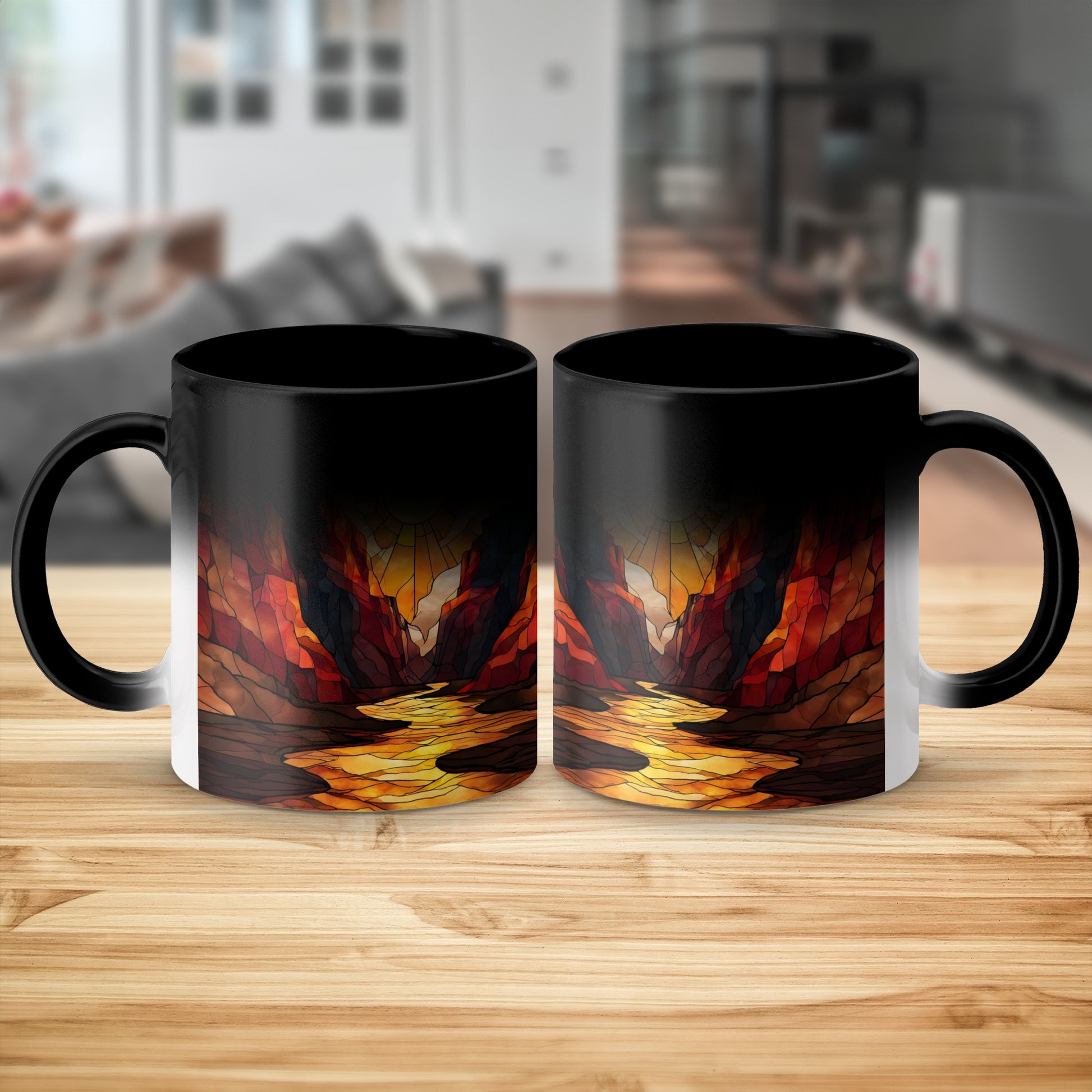 Sunset Mountain River Scenic Mug product type